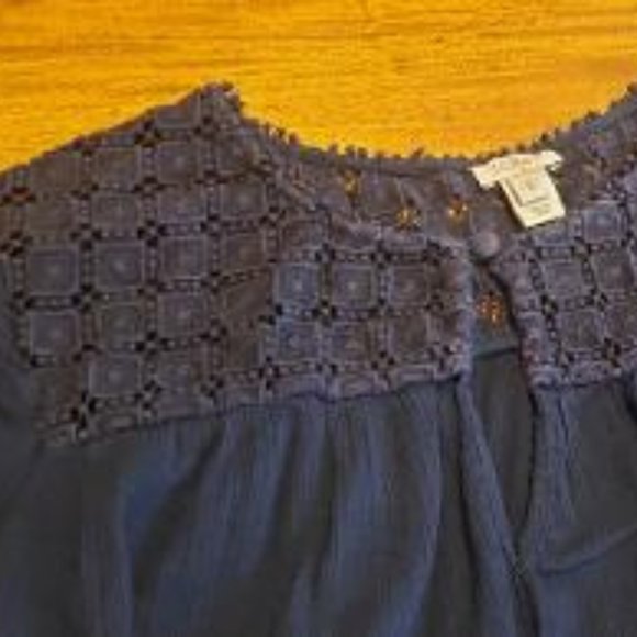 J Crew Navy Long Sleeve Blouse - Picture 4 of 9